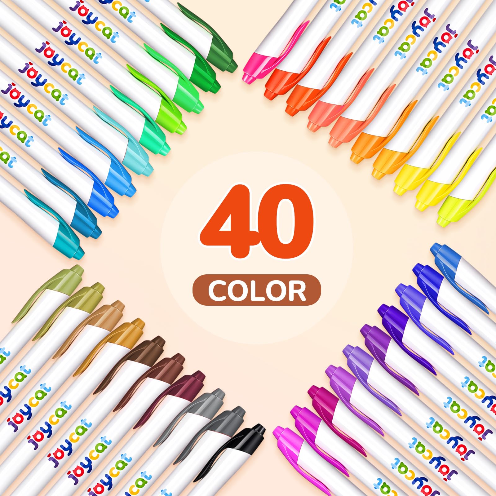 Amazon.com: JoyCat 40-Color Click Markers, Washable Markers for